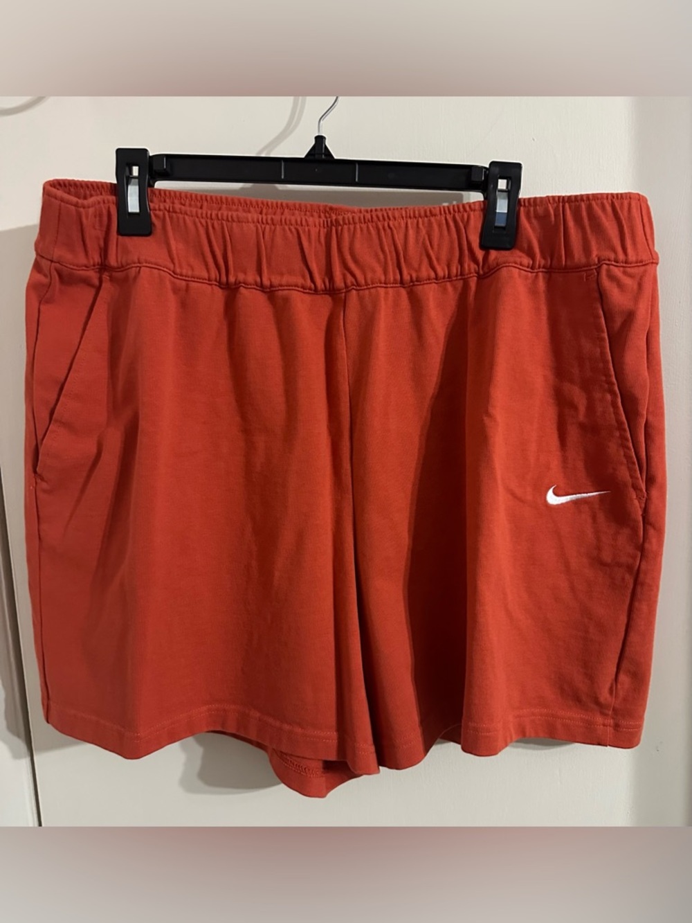 Nike Sportswear Women's Jersey Shorts Plus Size Mantra Orange/White